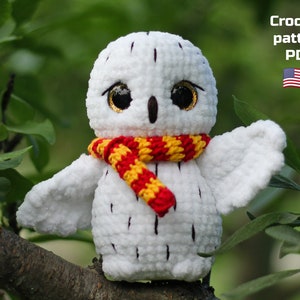 Owl CROCHET PATTERN  Amigurumi snowy owl English pattern