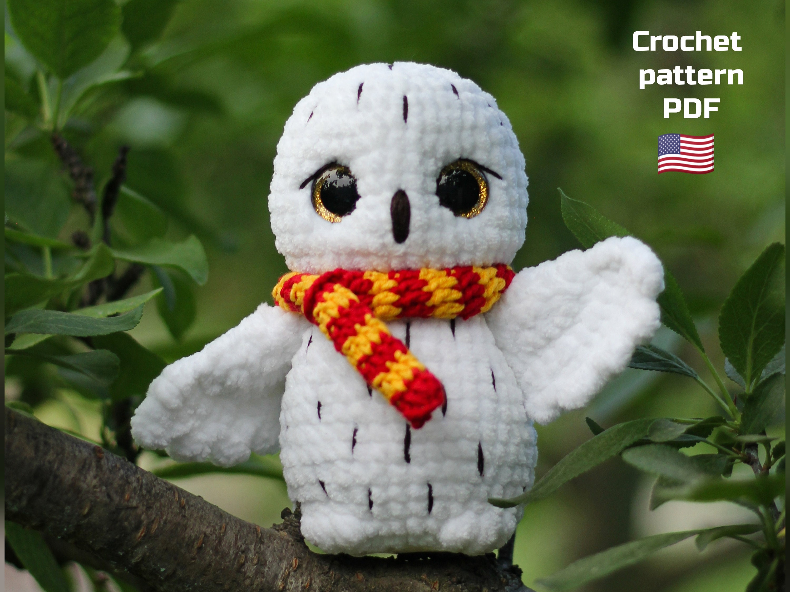 Owl CROCHET PATTERN  Amigurumi snowy owl English pattern