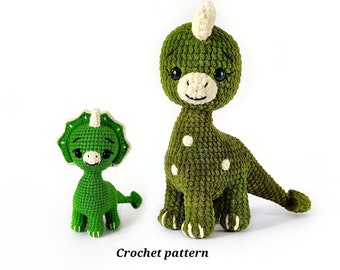 Dinosaur CROCHET PATTERN  Amigurumi dragon English pattern