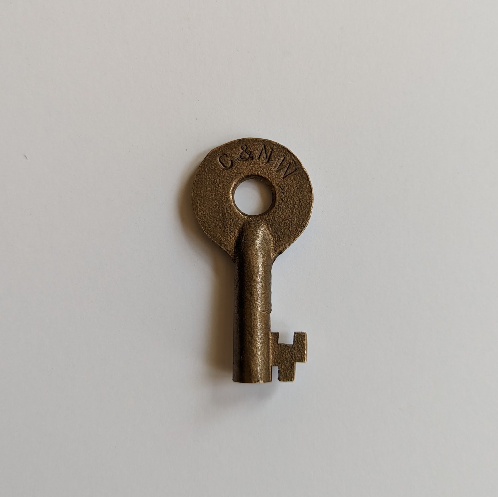 Vintage C&NW Adlake Railroad Switch Key Hollow Barrel Brass Etsy