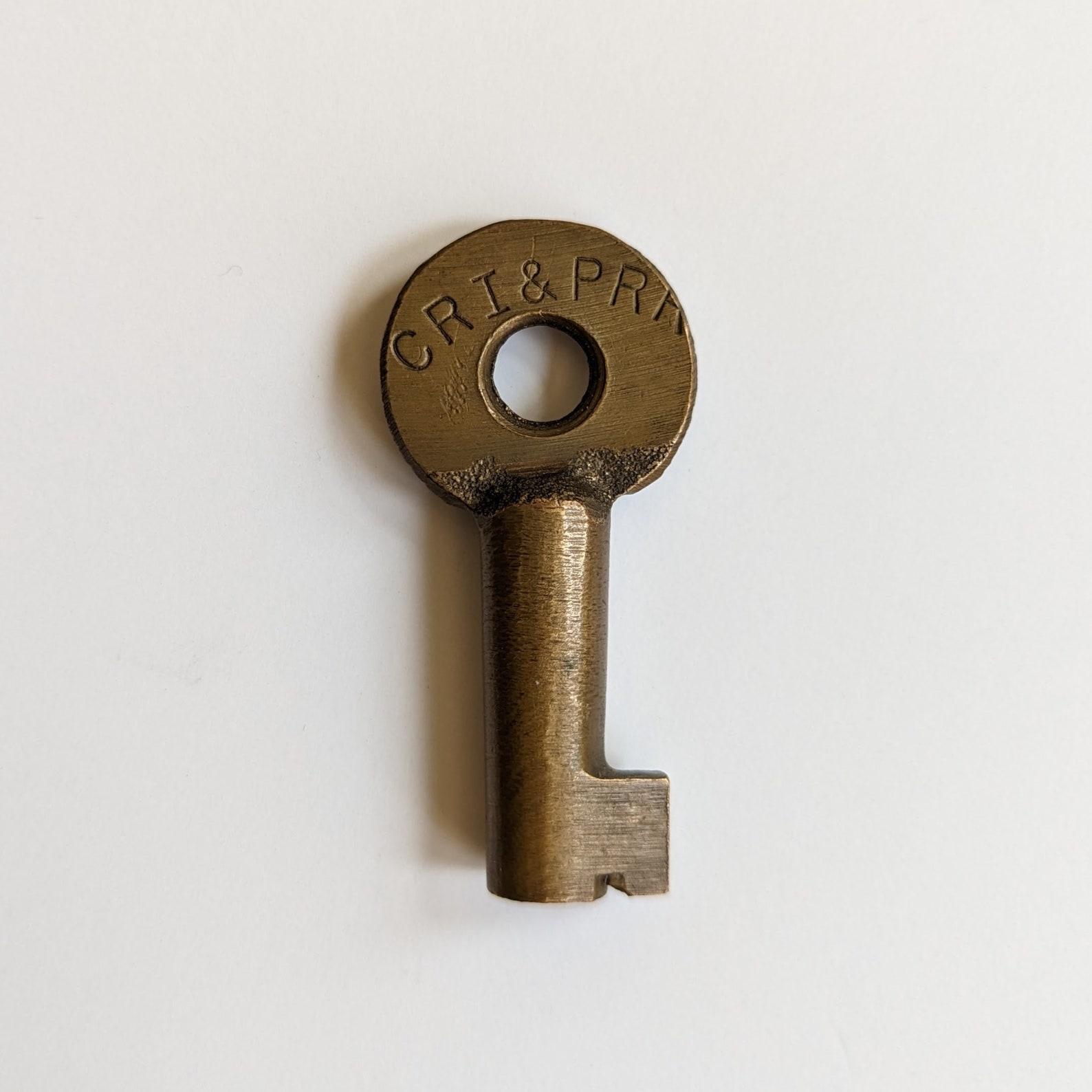 Vintage CRI&PRR Railroad Switch Key Hollow Barrel Brass Key Etsy