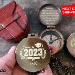 2024 Graduation Gift Compass, Class of 2024 Gift, Personalized Graduation Present, Graduation Gift Boy, College Graduation Gift Son Grandson