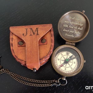 Personalized Working Compass with Custom Engraving, Christmas Gift Compass, Christmas Present, Gift for Grandson, Boy Christmas Gift