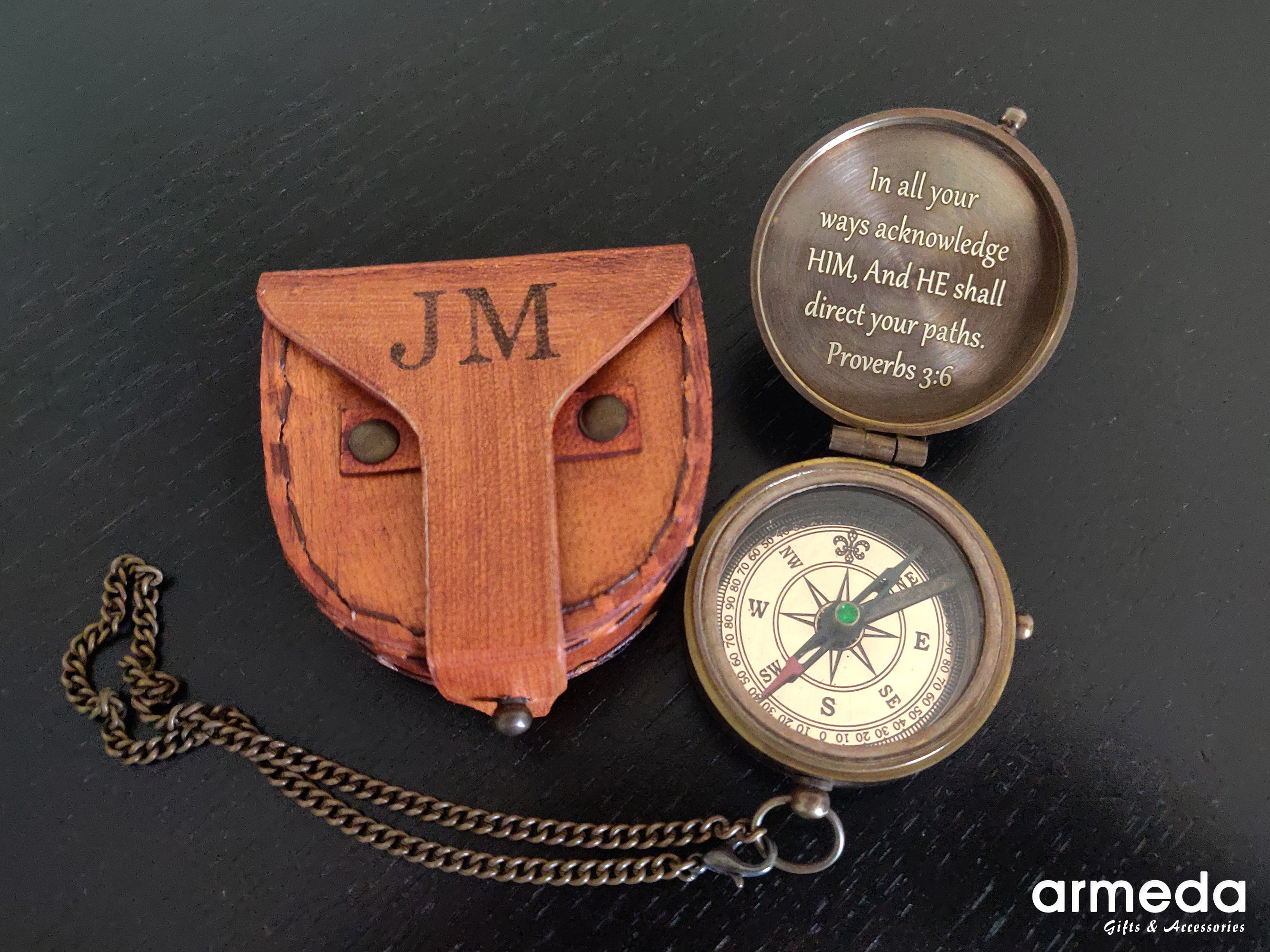 Personalized Working Compass with Custom Engraving, Christmas Gift Compass, Christmas Present, Gift for Grandson, Boy Christmas Gift