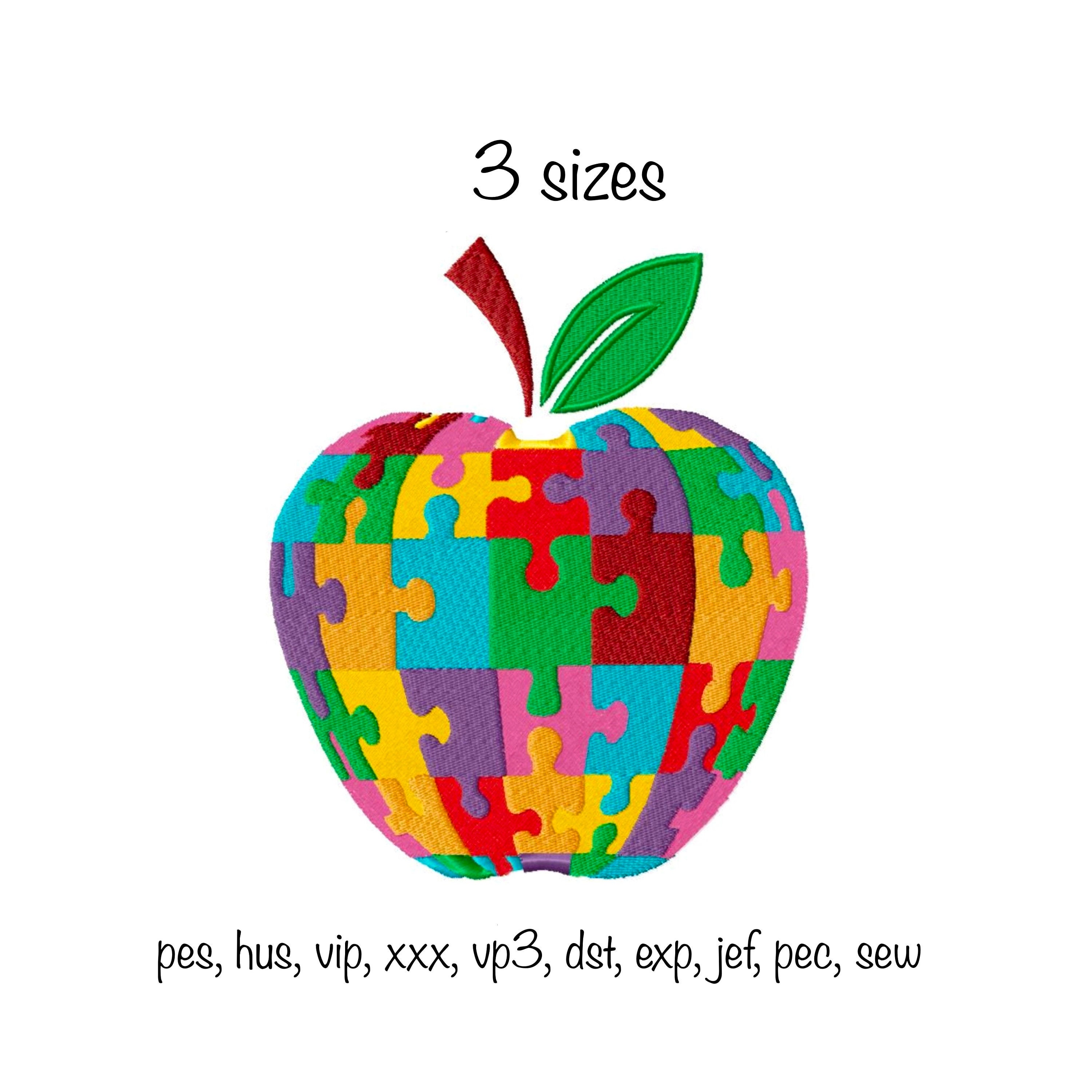Digital Download Puzzle Pieces Jigsaw Apple 3 Sizes Machine Etsy