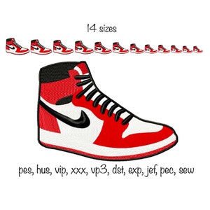 Digital download trendy fill fashion sneaker trainers sport shoe teenager machine embroidery design in all popular formats teen gift pattern