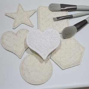 Digital download reusable face pads make up removing wipes  in 5 shapes machine embroidery design eco in multiple formats 4x4 hoop cloth