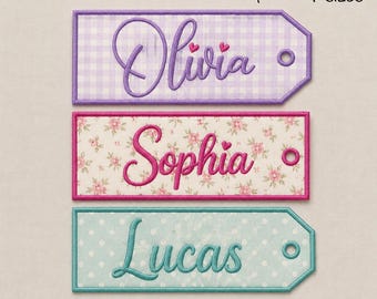 Digital download blank bookmark 2 shapes 4 sizes machine embroidery design in formats pec, pes, xxx, jef, sew, exp, vip, vp3, dst, hus