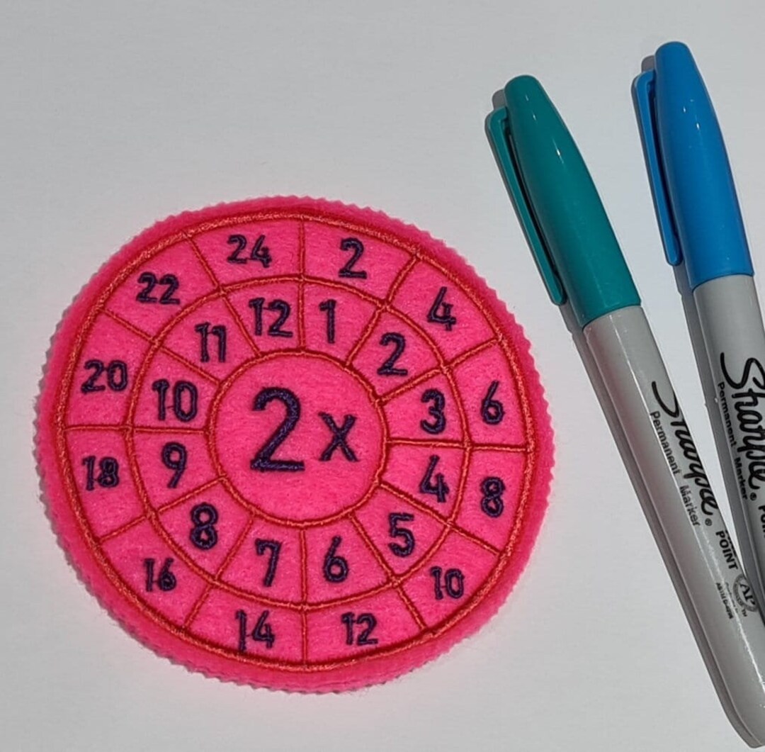 Digital Download Math Multiplication Wheel Machine Embroidery Design 1 ...