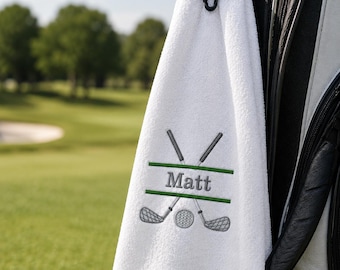 Digital download 8 sizes Golf Club and Ball split monogram machine embroidery design, sport golfer