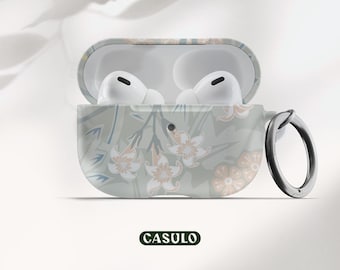 MORRIS AirPod-skal, AirPod-skal med nyckelring, AirPods-skal 1, 2, AirPods Pro-skal, AirPod-skal med karbinhake, Estetiskt AirPod-skal