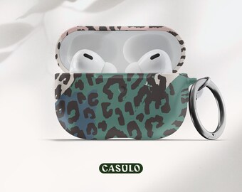 Wild Print AirPods Pro Case, AirPod Case With Keychain, AirPods Case 1, 2, AirPod Case Cover with Carabiner, Aesthetic AirPod Case