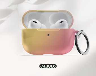 Aura Gradient AirPod Case Covers, AirPod Pro 2 1 Case, AirPods 1, 2 & 3 Case, Earbuds Cases, Apple AirPod Cases, Orange Ombre AirPods Case