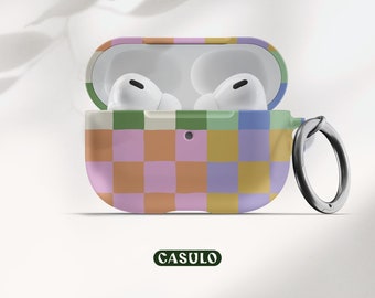 Etui na AirPods Pro z nadrukiem Y2K Check, etui na AirPods z brelokiem, etui na AirPods 1 2, etui na AirPods z karabińczykiem, urocze etui na AirPods