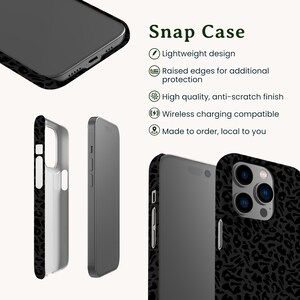 Anti-scratch phone case for iphone 14 in dark animal print