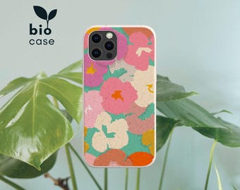 POP ART Biodegradable Bamboo Eco Friendly Phone Case, Compostable Case for iPhone 15 14 13 12 11 SE Pro Max Mini, Samsung S23 22 21 20 Ultra