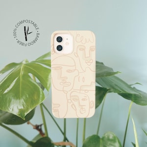 Biodegradable Bamboo Eco Friendly Phone Case, Plastic Free Compostable Case, iPhone 14 13 12 11 SE Pro Max Mini, Samsung Galaxy S23 22 21 20
