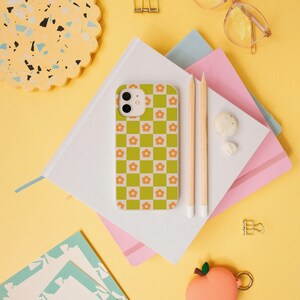 Funda para teléfono ecológica biodegradable Flower Check sin plástico para iPhone 16 15 14 13 12 11 SE Pro Max Mini y Samsung Galaxy S24 23 22 21 imagen 7