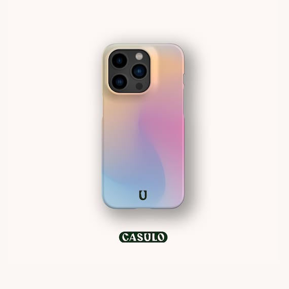 Pink and Blue Aura Gradient Phone Case Aesthetic for iPhone 16 15 14 13 12 11 SE Pro Max Plus Mini Samsung Galaxy S24 Google Pixel 9 8 Pro