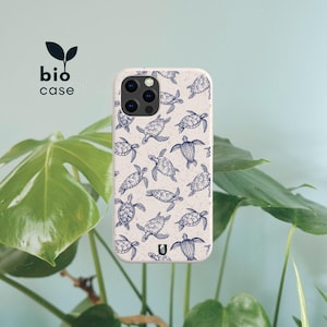 Coque pour iPhone 16 15 14 13 12 11 SE Pro Max Mini et Samsung Galaxy S24 S23 S22 S21, biodégradable et écologique sans plastique