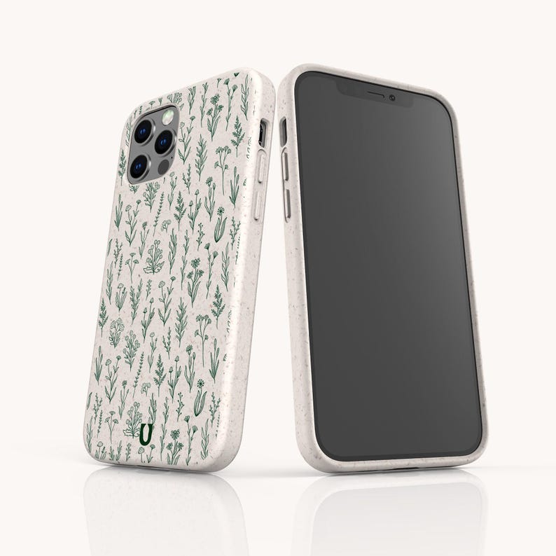 Wild Flowers Eco Friendly Bio Phone Case, Plastic Free Compostable Case, iPhone 16 15 14 13 12 11 SE Pro Max Mini, Samsung Galaxy S24 23 22 image 5