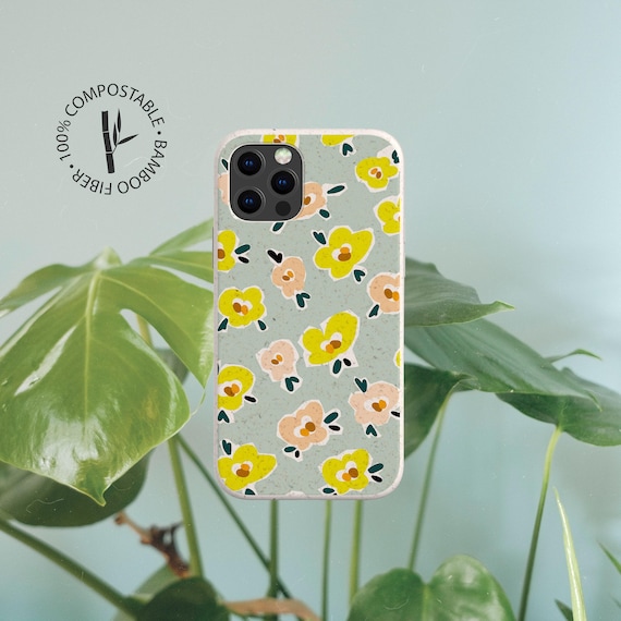 FLORAL Biodegradable Bamboo Eco Friendly Phone Case, Compostable