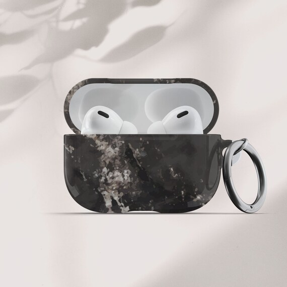 Black marble airpod case sale