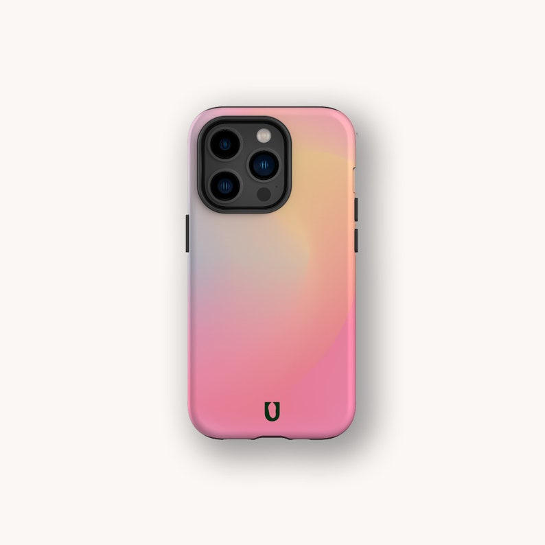 pink gradient phone case for apple iphone 15