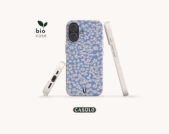 Capa de celular ecológica e biodegradável Ditsy sem plástico para iPhone 17 16 15 14 13 12 11 SE Pro Max Mini e Samsung Galaxy S25 24 23 22 21
