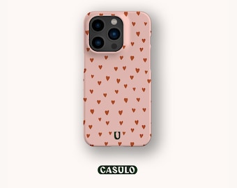 Red Hearts Phone Case Aesthetic for iPhone 16 15 14 13 12 11 SE Pro Max Plus Mini Samsung Galaxy S24 Google Pixel 9 8 Pro