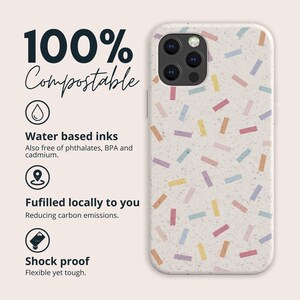 SPRINKLES Biodegradable Bamboo Eco Friendly Case for iPhone 16 15 14 13 12 11 SE Pro Max Mini, Compostable Case for Samsung S24 23 22 21 20 image 2