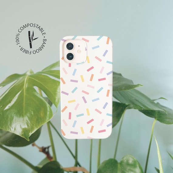 SPRINKLES Biodegradable Bamboo Eco Friendly Case for iPhone 16 15 14 13 12 11 SE Pro Max Mini, Compostable Case for Samsung S24 23 22 21 20