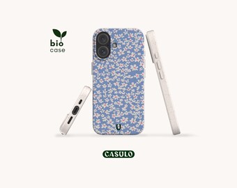 Ditsy Biodegradable Plastic Free Eco-Friendly Phone Case for iPhone 17 16 15 14 13 12 11 SE Pro Max Mini and Samsung Galaxy S25 24 23 22 21
