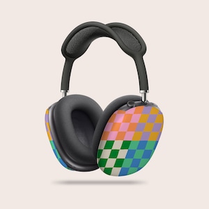 Y2k Colour Checker AirPods Max Cases | AirPods Max Covers, Cute AirPod Case, Recyclable AirPods Cases, Stylish AirPods Max Covers