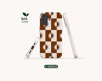 Capa biodegradável e ecológica Sun Seeker para iPhone 16, 15, 14, 13, 12, 11, SE, Pro, Max, Mini e Samsung Galaxy S25, 24, 23 e 22.