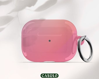 Pink Soft Aura AirPods Case Cover for AirPods Pro 2 1  and AirPods 3 2 1 Generations, Gradient Apple AirPods Cases in Pink