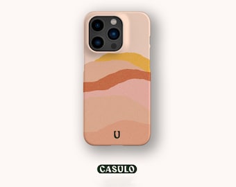 Boho Landscape Phone Case Earth Toned Aesthetic for iPhone 16 15 14 13 12 11 SE Pro Max Plus Mini Samsung Galaxy S24 Google Pixel 9 8 Pro XL