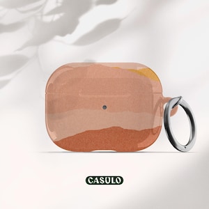 Hills Watercolor AirPods Case Cover | Aesthetic Keychain Case for AirPods 4 3 2 1 & AirPods Pro 1 2 | Stylish Protective Apple Case