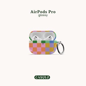 Etui na AirPods Pro z nadrukiem Y2K Check, etui na AirPods z brelokiem, etui na AirPods 1 2, etui na AirPods z karabińczykiem, urocze etui na AirPods zdjęcie 3