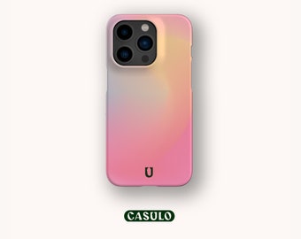Custodia per telefono con sfumatura rosa Aura per iPhone 16 15 14 13 12 11 SE Pro Max Plus Mini Samsung Galaxy S24 Google Pixel 9 8 Pro XL