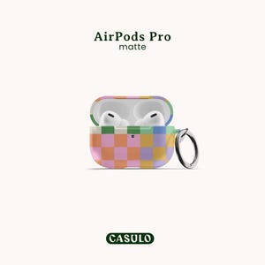 Etui na AirPods Pro z nadrukiem Y2K Check, etui na AirPods z brelokiem, etui na AirPods 1 2, etui na AirPods z karabińczykiem, urocze etui na AirPods zdjęcie 4