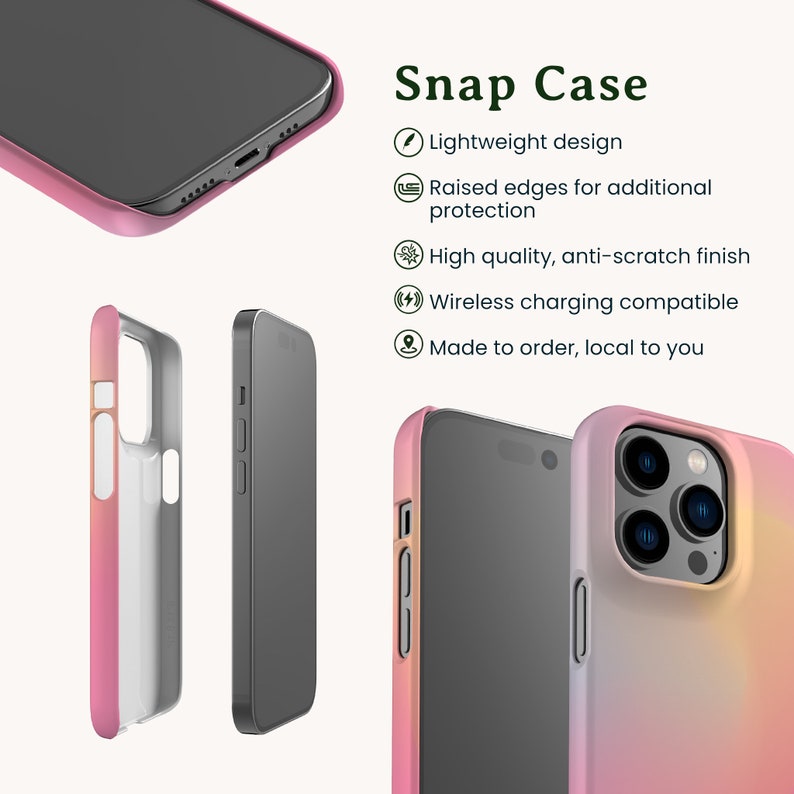 scratch resistant pink phone case for apple iphone14