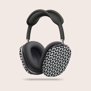 Y2k Flower Checker AirPods Max Cases | AirPods Max Covers, Cute AirPod Case, Recyclable AirPods Cases, Stylish AirPods Max Covers