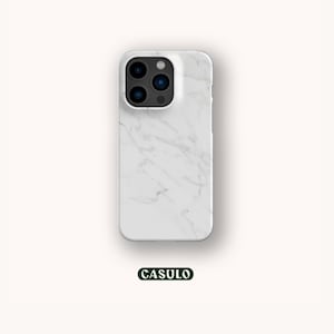 White Marble Phone Case Aesthetic for iPhone 16 15 14 13 12 11 SE Pro Max Plus Mini Samsung Galaxy S24 Google Pixel 9 8 Pro