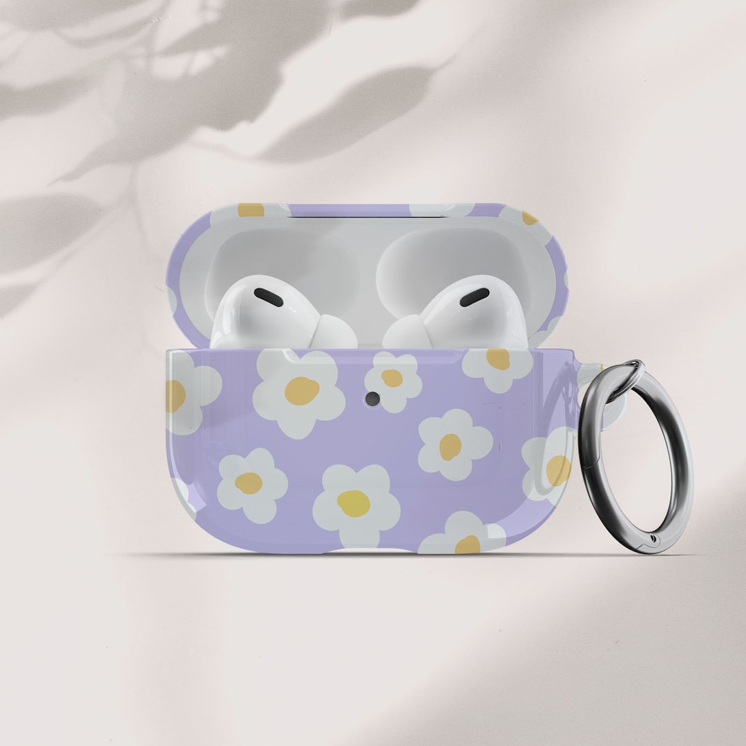 RETRO FLOWER AirPod Case, AirPod Case With Keychain, Airpods Case 1, 2