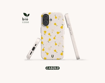 Capa para celular Pears, biodegradável, sem plástico e ecológica, para iPhone 17, 16, 15, 14, 13, 12, 11, SE, Pro, Max, Mini e Samsung Galaxy S25, 24, 23, 22.