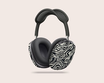 Etui Black Marble Swirl AirPods Max | Etui AirPods Max, Urocze etui AirPod, Etui AirPods nadające się do recyklingu, Stylowe etui AirPods Max