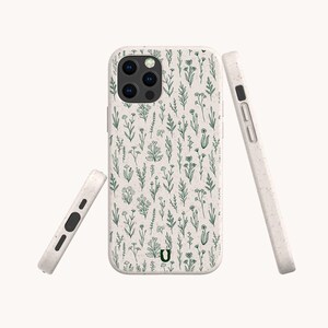 Wild Flowers Eco Friendly Bio Phone Case, Plastic Free Compostable Case, iPhone 16 15 14 13 12 11 SE Pro Max Mini, Samsung Galaxy S24 23 22 image 3