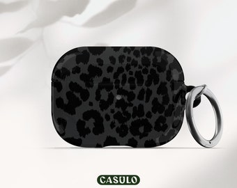 Black Leopard Print AirPod Case for Airpods Pro Hard Cover With