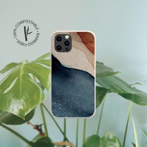 Biologiskt nedbrytbart bambu-miljövänligt telefonskal, plastfritt komposterbart skal, iPhone 16 15 14 13 12 11 SE Pro Max Mini, Samsung Galaxy S24 23